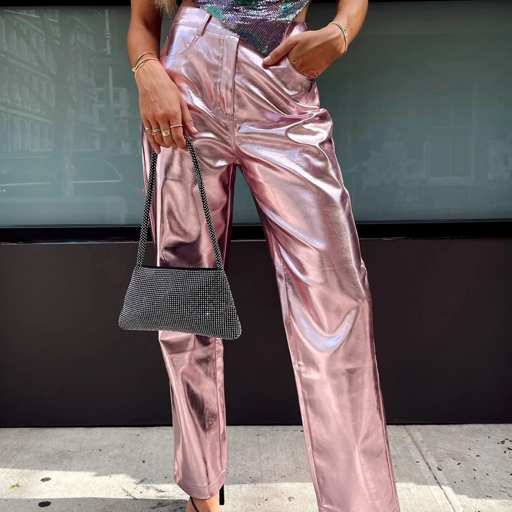 12th Tribe Metallic Pink Pants